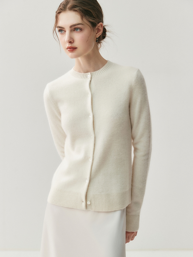 Wool Coat Peacoat - CHICUU Sonbahar Kış Kadın Kalın O-Boyun