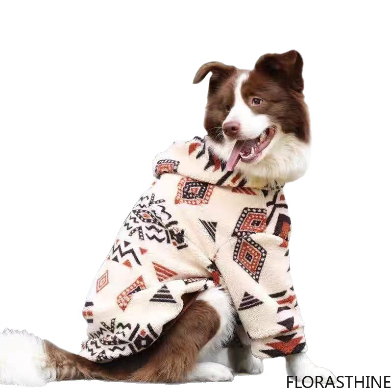 Sherpa Hoodie Fleece - Kapüşonlu Köpek Montu, Orta ve Büyük